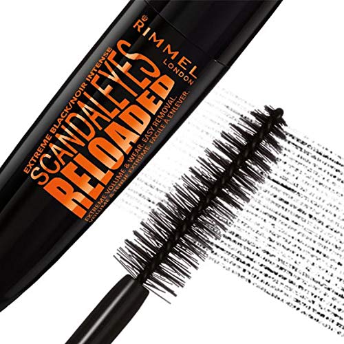 Rimmel London Scandaleyes Reloaded Máscara de Pestañas, Tono Ultrablack, 12 ml