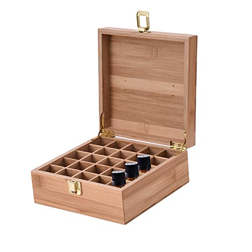 RoseFlower Caja de Almacenaje de Madera de Aceites Esenciales y Aromaterapia, 25 Botellas Aceite Contenedor Cubos de Almacenaje Organizadores para Perfumes, Fragancias, CosméTica, Joyas #2