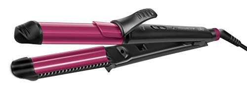 Rowenta CF4512 Fashion Stylist 3 en 1 - Planchas de Pelo, Multistyler con 3 Funciones para Alisar, Rizar o Moldear con Recubrimiento Cerámico, Generador de Iones y Dos Temperaturas Ajustables