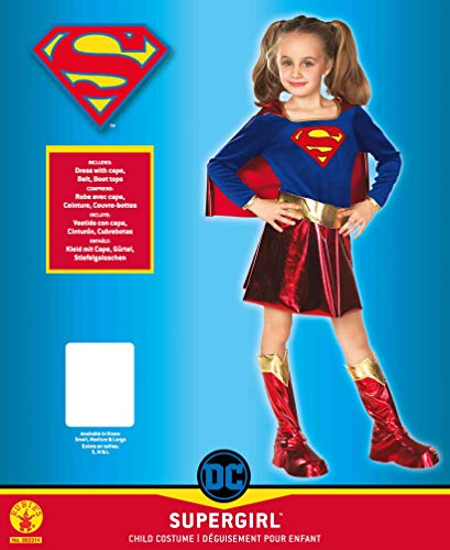 Rubbies - Disfraz de Supergirl para niña, talla M (5-7 años) (882314M)