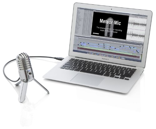 Samson Meteor Mic, Micrófono para ordenador (USB, 20 Hz - 20 kHz, 25 mm), plateado (Chrome)