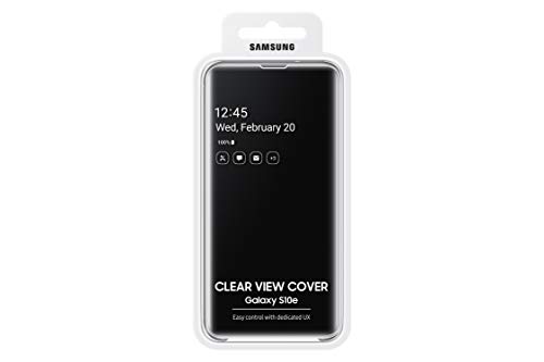 Samsung Clear View Cover, funda oficial para Samsung Galaxy 10+, color negro