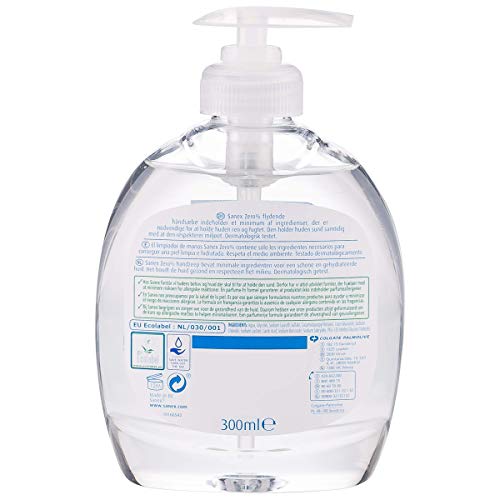 SANEX jabón líquido de manos zero sensitive dosificador 300 ml