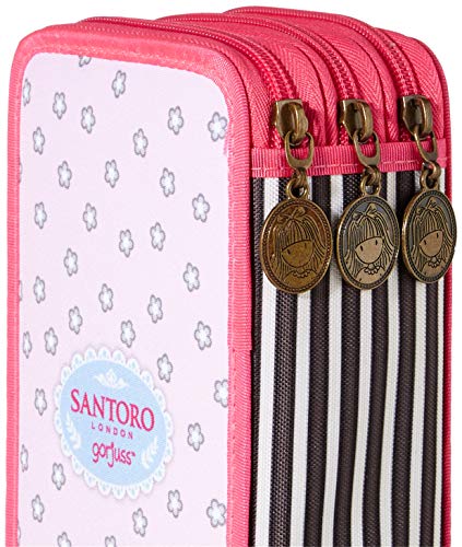 SANTORO GORJUSS Plumier Triple, Monedero Unisex Infantil, Rosa (Rosa), 7x13x21 cm (W x H x L)