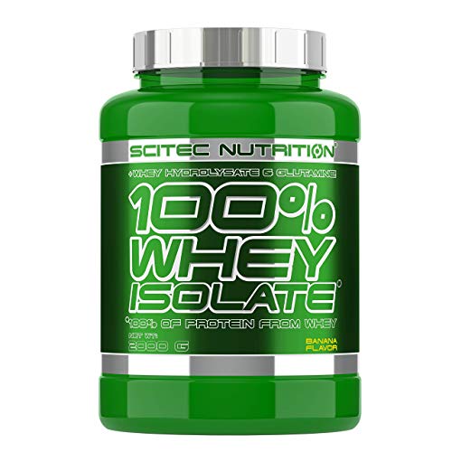 Scitec Nutrition 100% Whey Isolate, Suplimento Nutricional de Proteinas con Sabor de Banana 2000 g