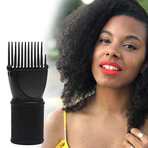 Secador de cabello, accesorio para peine, Segbeauty, soplador de cabello, concentrador, boquilla, cepillo, peluquería, herramienta para el alisado, desenredado fino, ondulado, rizado - Negro