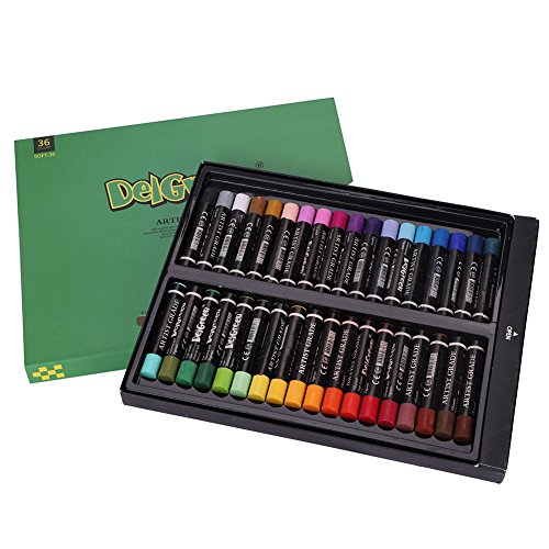 Set 12/36pcs Pastel óleo Barra de Pintura Gras lápiz suministros de dibujo escolar de arte lavables de alta definición regalo para artista infantil profesor Elève, color Multicolore(36pcs)