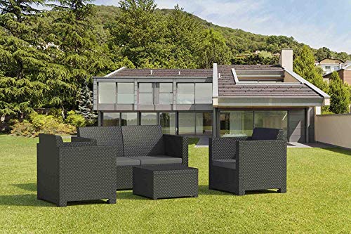 Shaf EVO Conjunto Muebles Sofá 2 Plazas + 2 Sillones, Antracita