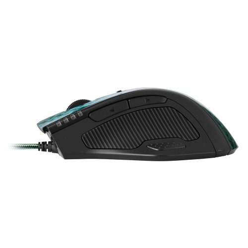 Sharkoon DRAKONIA - Ratón Gaming Láser, 5000 DPI, 11 Botones, Verde