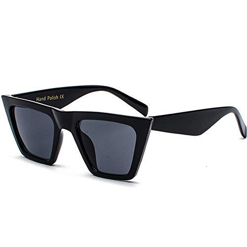 SHEEN KELLY Gafas de sol planas para hombres y mujeres Gafas de sol cuadradas de diseñador retro Gafas de sol de estilo claro Gafas de sol transparentes UV400