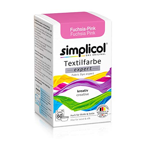 Simplicol Expert Fabric Dye Tinte de Coloración para Textiles: Lavado a Mano o Lavadora - Tiñe y Restaura Sus Telas y Ropa - Pink Rosado