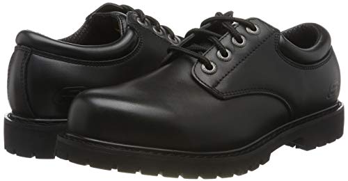 Skechers Men's Cottonwood ELKS Oxfords, Black (Black Leather Blk), 8 UK (42 EU)