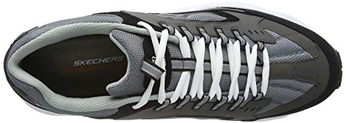 Skechers Men's STAMINA CUTBACK Trainers, Grey (Charcoal & Black Leather/Charcoal Mesh Ccbk), 9 (43 EU)