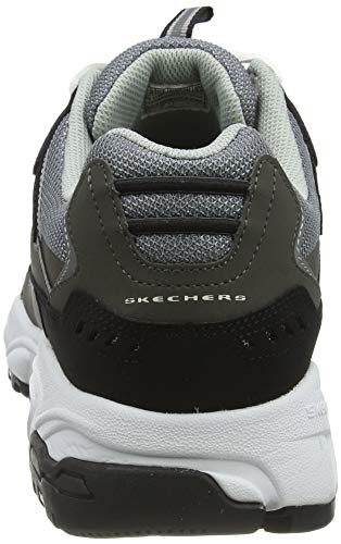 Skechers Men's STAMINA CUTBACK Trainers, Grey (Charcoal & Black Leather/Charcoal Mesh Ccbk), 9 (43 EU)