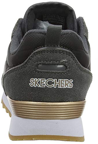 Skechers Women's RETROS-OG 85-GOLDN GURL Trainers, Grey (Charcoal Suede/Nylon/Mesh/Rose Gold Trim Ccl), 7 UK (40 EU)