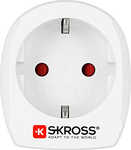 Skross Europe to USA - Adaptador de Viaje, Color Blanco