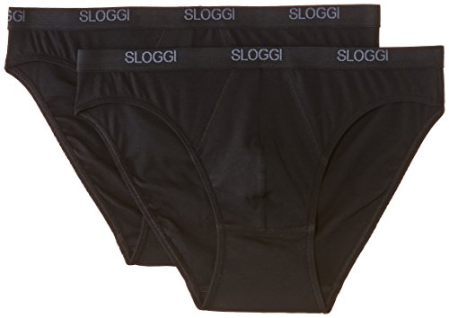 Sloggi Men Basic Mini Brief Bóxer, Negro, L para Hombre