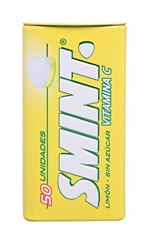 Smint Tin Limón, Caramelo Comprimido Sin Azúcar - 12 unidades de 35 gr. (Total 420 gr.)