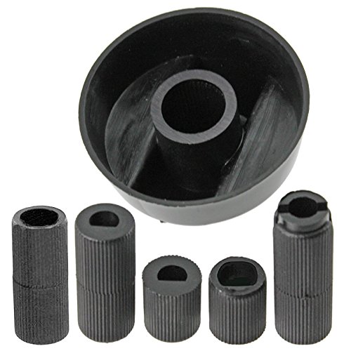 SPARES2GO Perillas de control universales negras para todas las marcas de horno, cocina y placa de cocina (paquete de 4)