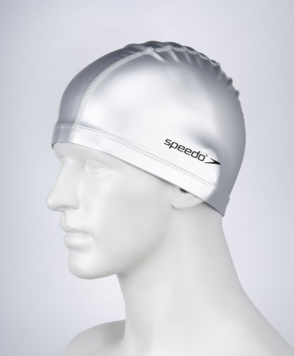 Speedo Pace Gorro de natación, Unisex-Adult, Silver, One Size