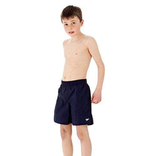 Speedo Solid Leisure de 15" Pantalones Cortos, Niños, Azul Marino, L