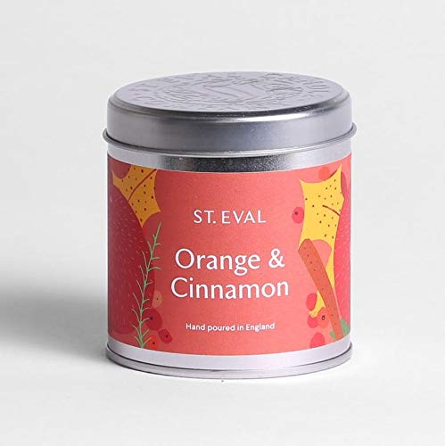 ST Eval – naranja y canela perfumada Navidad lata vela