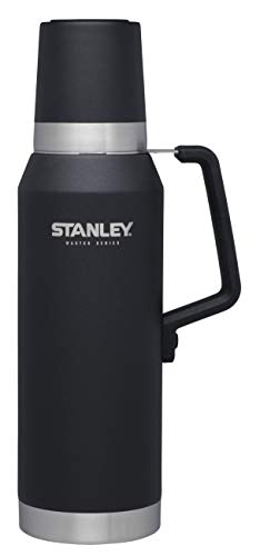 Stanley Botella Térmica Irrompible De La Serie Maestra 1.3 Litros Negro Fundición 1.0 Mm Acero Inoxidable 18/8 Aislamiento Quavac A Prueba De Fugas Empacable Aislamiento Al Vacío Se Puede Transformar