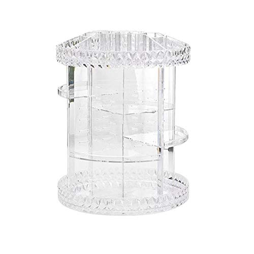 Starmood Rotating Acrylic Transparent Cosmetic Storage Box with Multi-Layer for Daily Use