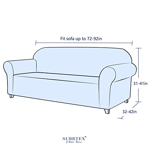 subrtex 1 Pieza Funda Sofa Elasticas Fundas de Sofa Antideslizante Cubierta Forros para Sofas Anti Arañazos Ajustable Protector (3 Plazas, Naranja)