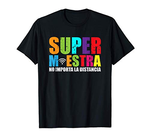 Super Maestra Spanish Virtual Español Bilingual Teacher Camiseta