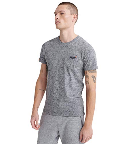 Superdry Orange Label Vntge Emb S/s tee Camiseta, Gris (Flint Steel Grit A3z), Small para Hombre