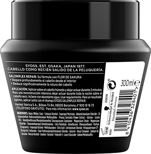 Syoss - Mascarilla Salon Plex - 6 uds de 300Ml (1.800ml)