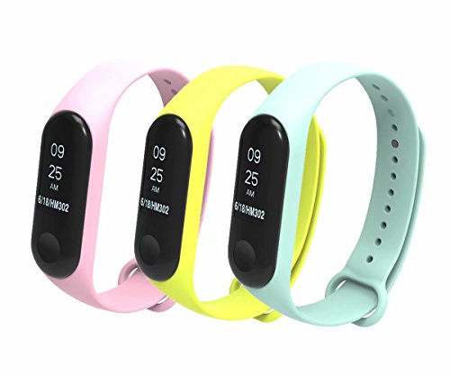 T-BLUER para Xiaomi Mi Band 3/4 Bandas, Colorido Reemplazo Correa Wristband para Xiaomi Mi Band 3/Mi Band 4 Band Accesorios Pulsera Inteligente (No Tracker)