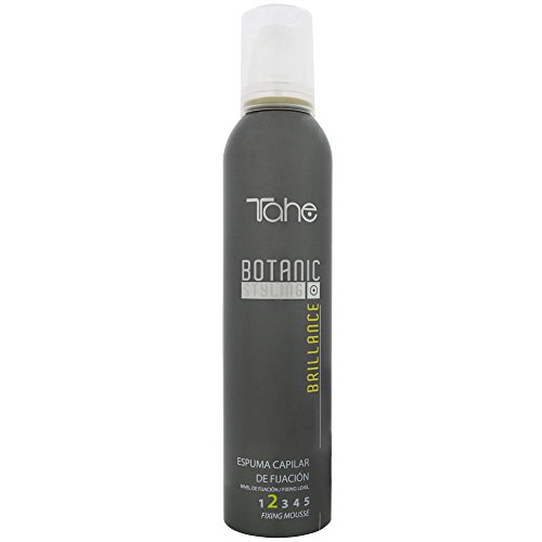 Tahe Botanic Styling Espuma para el Pelo/Espuma para el Cabello de Fijación Brillance con Extracto de Camelia sin Residuos Fijación 2, 300 ml