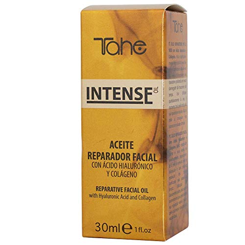 Tahe Intense Aceite Reparador Natural y Rejuvenecedor Facial con Ácido Hialurónico y Colágeno, 30 ml