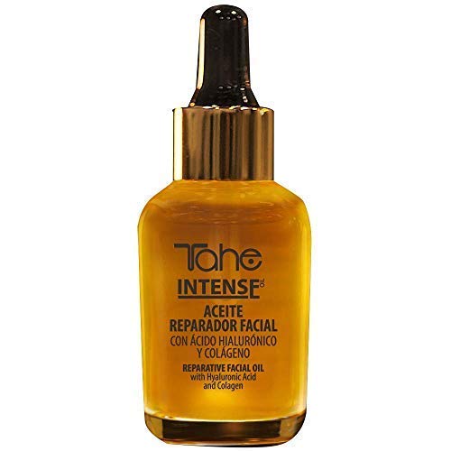 Tahe Intense Aceite Reparador Natural y Rejuvenecedor Facial con Ácido Hialurónico y Colágeno, 30 ml