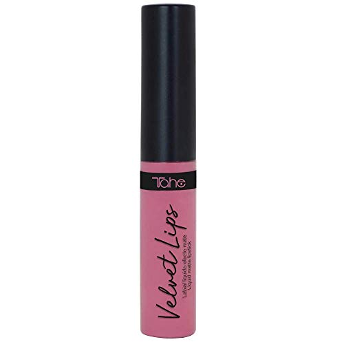 Tahe Velvet Lips Labial Líquido/Pintalabios Líquido Mate de Larga Duración y Alta Cobertura, Color 01 Sugar Plum, 6 ml…