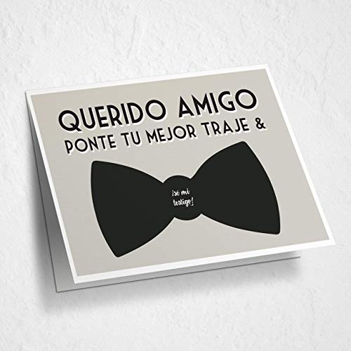 Tarjeta testigo de boda hombre | Petición rasca testigo masculino | Personalizable con nombre | ¿Quieres ser mi testigo?