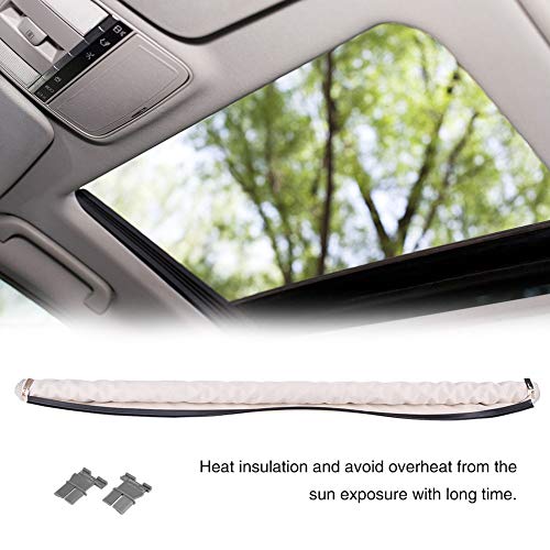 Techo solar Sombrilla, tragaluz del coche Aislamiento térmico Disipación de las cortinas Sun Shade para Sharan 2009-2017,Tiguan 2009-2017, Q5 2009-2017.(Beige)