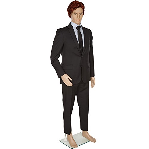 TecTake Maniquí Figura de maniquí | Giratorio y móvil | Pata de Apoyo de Cristal con Base - Varios Modelos (Hombre | no. 402662)