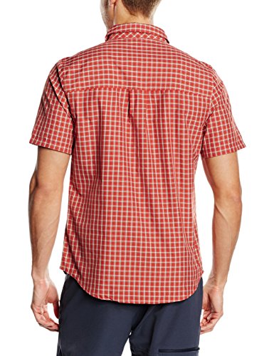 The North Face Pine Knot Short Sleeve Camisa, Hombre, Rojo (Pompeian Red Plaid), S