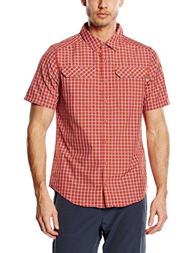 The North Face Pine Knot Short Sleeve Camisa, Hombre, Rojo (Pompeian Red Plaid), S