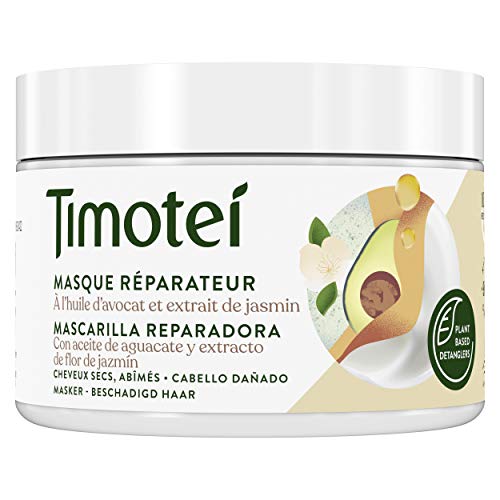 Timotei Mascarilla reparadora para cabello dañado aceita de aguacate y extracto de jazmin sin siliconas 300 ml