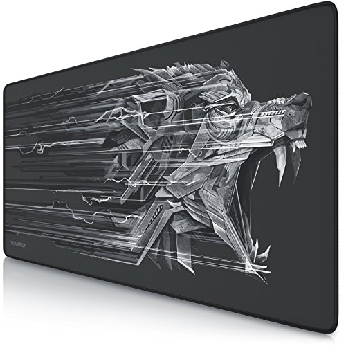 TITANWOLF - XXL Alfombrilla para ratón 900 x 400 mm - Speed Gaming Mousepad - Mouse Pad para Ordenador - Base para Mesa Grandes Dimensiones - Diseño: Epsilon