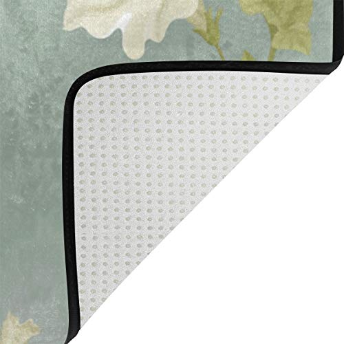 TIZORAX Petunia - Alfombra antideslizante para salón, dormitorio, comedor, 91,4 x 60,9 cm