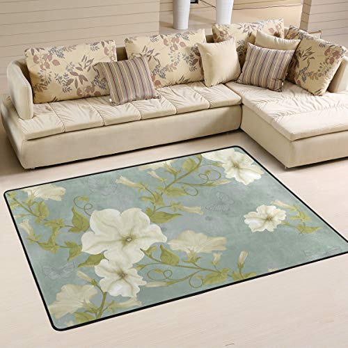 TIZORAX Petunia - Alfombra antideslizante para salón, dormitorio, comedor, 91,4 x 60,9 cm