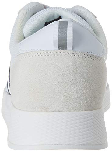 Tommy Hilfiger Flexi Tommy Jeans Flag Sneaker, Zapatillas para Hombre, Blanco (White Ybs), 44 EU