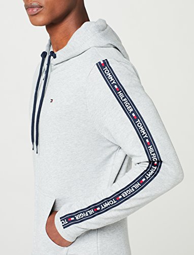 Tommy Hilfiger Logo Tape Hoody Sudadera con Capucha y Cinta Distintiva, Azul (Navy), Medium para Hombre