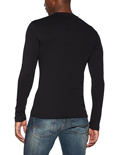 Tommy Hilfiger Original Rib Camisa, Negro (Tommy Black 078), Large para Hombre