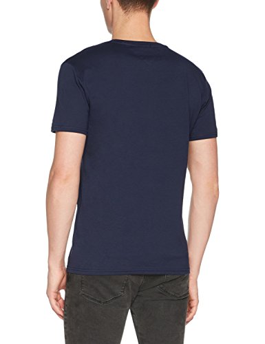 Tommy Hilfiger Regular C Camiseta con Cuello Redondo, Azul (Black Iris), L para Hombre